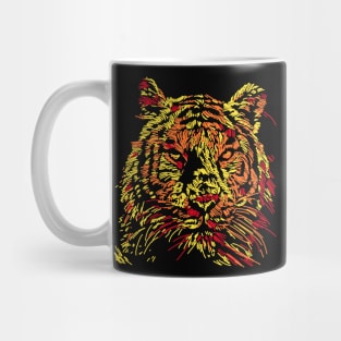 Sketchy Face Tiger Mug